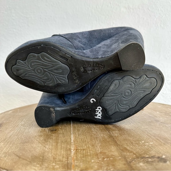 Born Crown Kensi Gray Suede Wedge Lace Up Shoes Size 8 - Picture 10 of 12